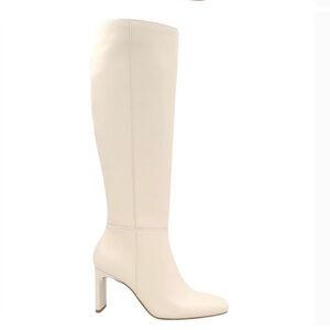 Alfani Cream Knee-High Heeled Boots